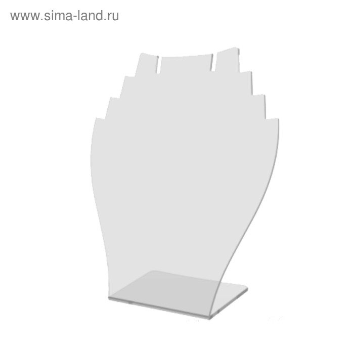 Подставка под колье 200*210*80, оргстекло 3 мм, прозрачный, В ЗАЩИТНОЙ ПЛЁНКЕ 
Подставка под колье 200*210*80, оргстекло 3 мм, прозрачный, В ЗАЩИТНОЙ ПЛЁНКЕ