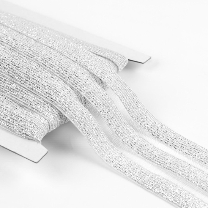 Резинка декоративная с прозрачными вставками, 50 мм, 10 ± 1 м, цвет серебряный
Резинка декоративная с прозрачными вставками, 50 мм, 10 ± 1 м, цвет серебряный