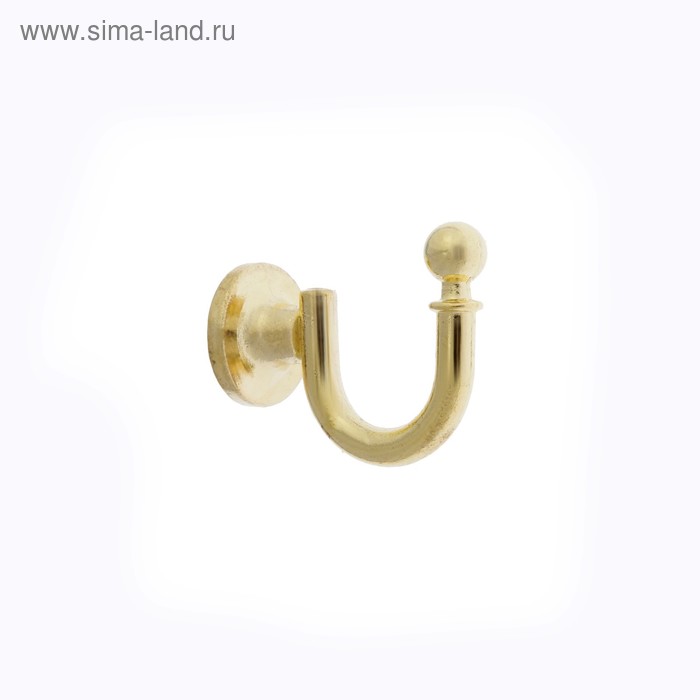 фото Крючок мебельный км1012ac, однорожковый, цвет золото
