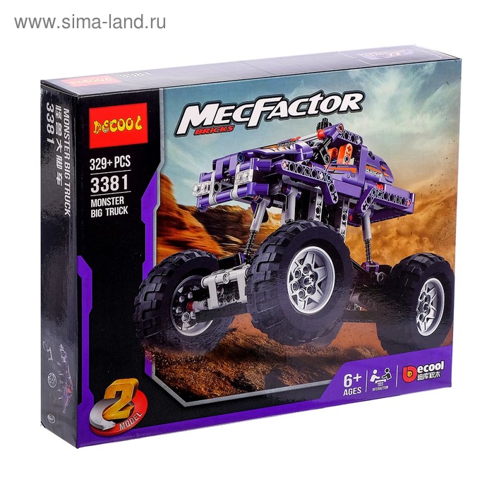 Конструктор Техника «Бигфут», 2 варианта сборки, 329 деталей
Конструктор Техника «Бигфут», 2 варианта сборки, 329 деталей