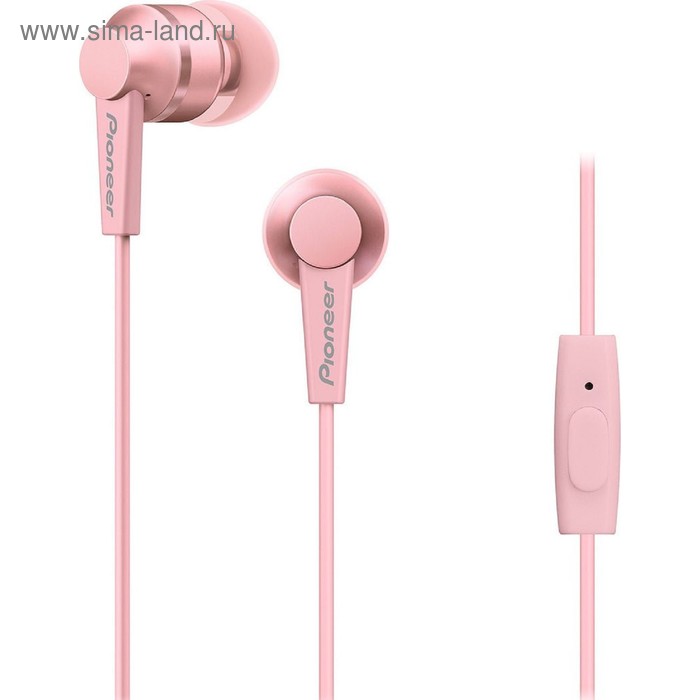 Наушники Pioneer SE-C3T-P, вакуумные, 1.2 м, проводные, розовые 
Наушники Pioneer SE-C3T-P, вакуумные, 1.2 м, проводные, розовые