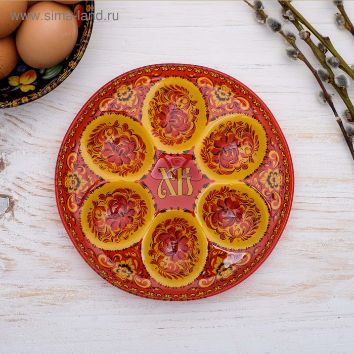 Стеклянная подставка на 6 яиц «Орнамент», 18 х 18 см 
Стеклянная подставка на 6 яиц «Орнамент», 18 х 18 см