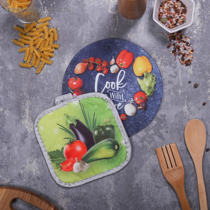 Многофункциональная кухонная доска + прихваткаCook with love, 20 см
Многофункциональная кухонная доска + прихваткаCook with love, 20 см