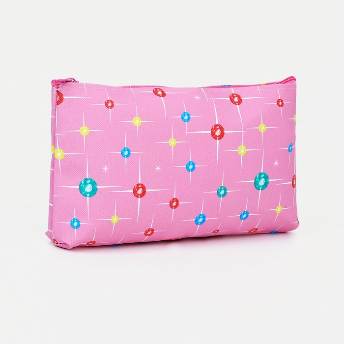 фото Косметичка простая, отдел на молнии, цвет розовый