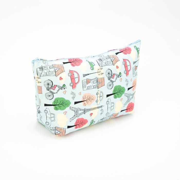 фото Косметичка на молнии, цвет голубой