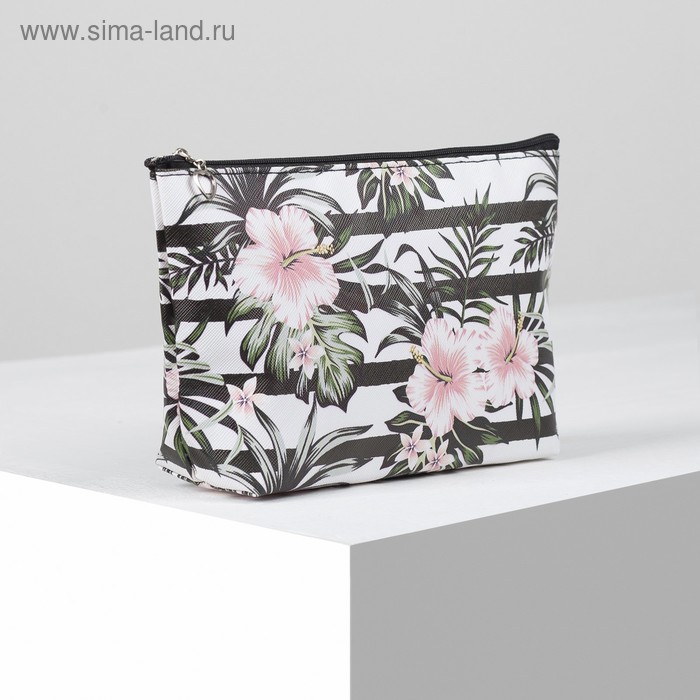 фото Косметичка простая, отдел на молнии, цвет белый