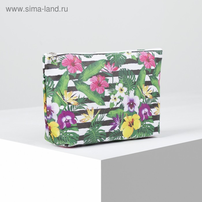 фото Косметичка простая, отдел на молнии, цвет белый