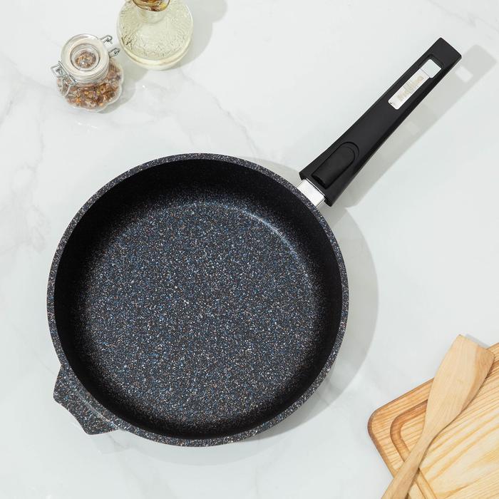фото Сковорода «гранит star», d=26 см, съёмная ручка, антипригарное покрытие, цвет чёрный мечта