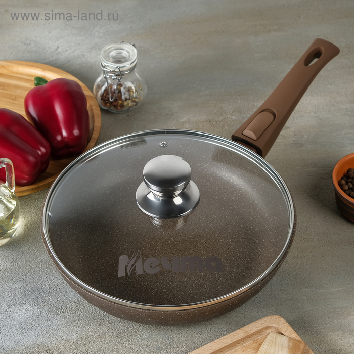 Сковорода «Гранит Brown Brilliant», d=26 см, съёмная ручка, стеклянная крышка, антипригарное покрытие
Сковорода «Гранит Brown Brilliant», d=26 см, съёмная ручка, стеклянная крышка, антипригарное покрытие