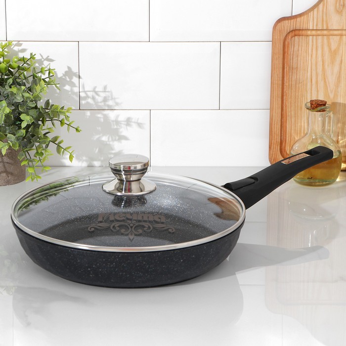 Сковорода «Гранит Star Brilliant», d=28 см, съёмная ручка, стеклянная крышка, антипригарное покрытие, цвет чёрный
Сковорода «Гранит Star Brilliant», d=28 см, съёмная ручка, стеклянная крышка, антипригарное покрытие, цвет чёрный