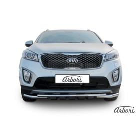 Защита переднего бампера Arbori d57+d42 двойная с профильной ЗК KIA Sorento 2015-2016
Защита переднего бампера Arbori d57+d42 двойная с профильной ЗК KIA Sorento 2015-2016