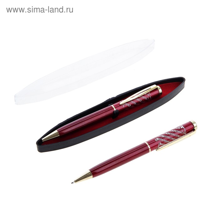 Ручка подарочная, шариковая, в пластиковом футляре, поворотная, "Фрэнсис", бордовый с золотистыми вставками
Ручка подарочная, шариковая, в пластиковом футляре, поворотная, "Фрэнсис", бордовый с золотистыми вставками