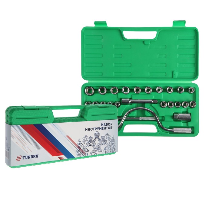 Набор инструментов в кейсе ТУНДРА, подарочная упаковка "Россия", 24 предмета
Набор инструментов в кейсе ТУНДРА, подарочная упаковка "Россия", 24 предмета