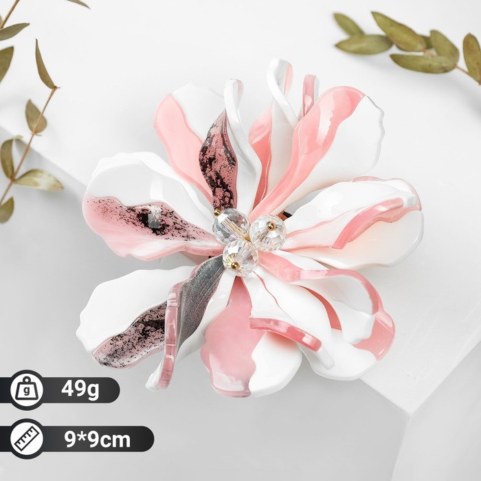 Брошь "Цветок" зефирка, цвет бело-розовый в золоте
Брошь "Цветок" зефирка, цвет бело-розовый в золоте