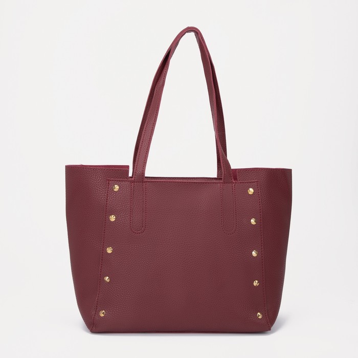 Сумка-шопер на молнии, цвет бордовый
Сумка-шопер на молнии, цвет бордовый