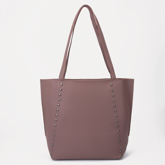 Сумка-шопер на молнии, цвет коричневый
Сумка-шопер на молнии, цвет коричневый