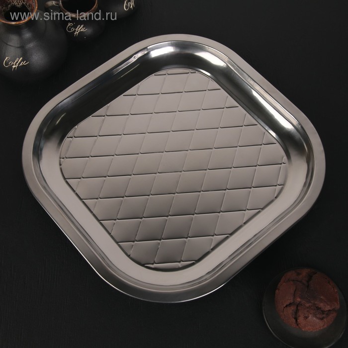 Поднос, 35×2,7 см, цвет серебряный
Поднос, 35×2,7 см, цвет серебряный