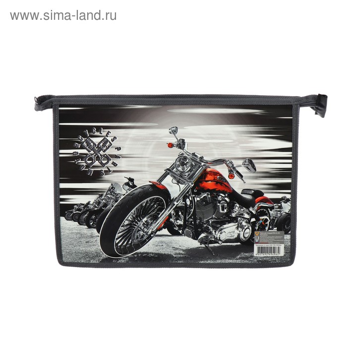 Папка для тетрадей А4, молния сверху, пластиковая/ламинированный картон, ПМ-А4-291, «Мотоциклы»
Папка для тетрадей А4, молния сверху, пластиковая/ламинированный картон, ПМ-А4-291, «Мотоциклы»