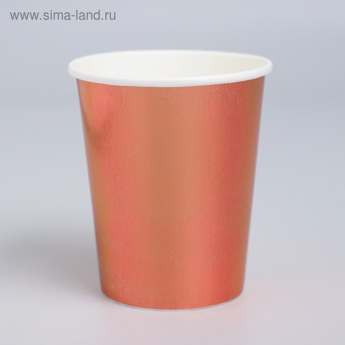 Стакан бумажный, набор 6 шт., цвет розовое золото
Стакан бумажный, набор 6 шт., цвет розовое золото