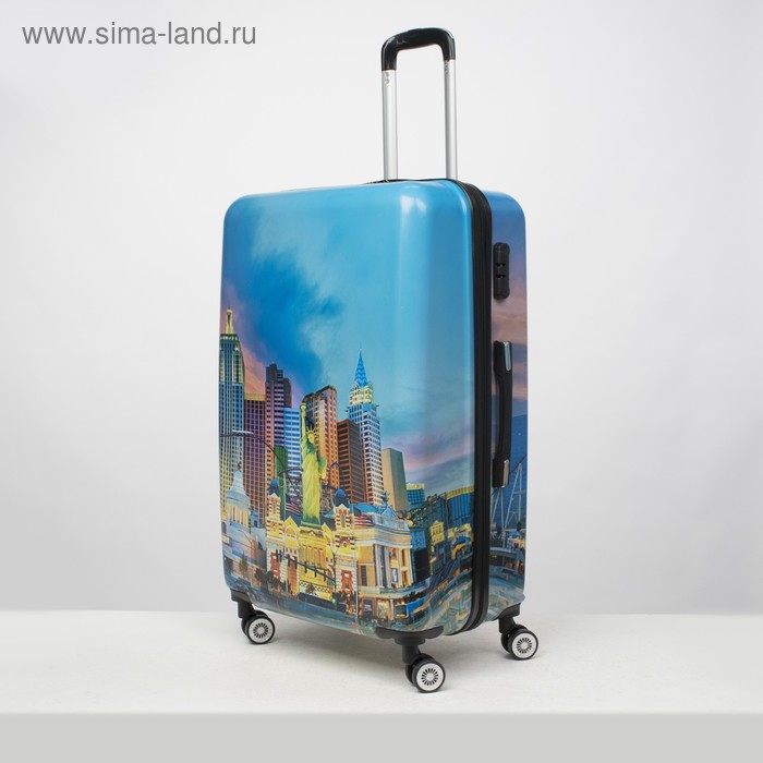 Чемодан большой 28", отдел на молнии, кодовый замок, 4 колеса, цвет голубой
Чемодан большой 28", отдел на молнии, кодовый замок, 4 колеса, цвет голубой