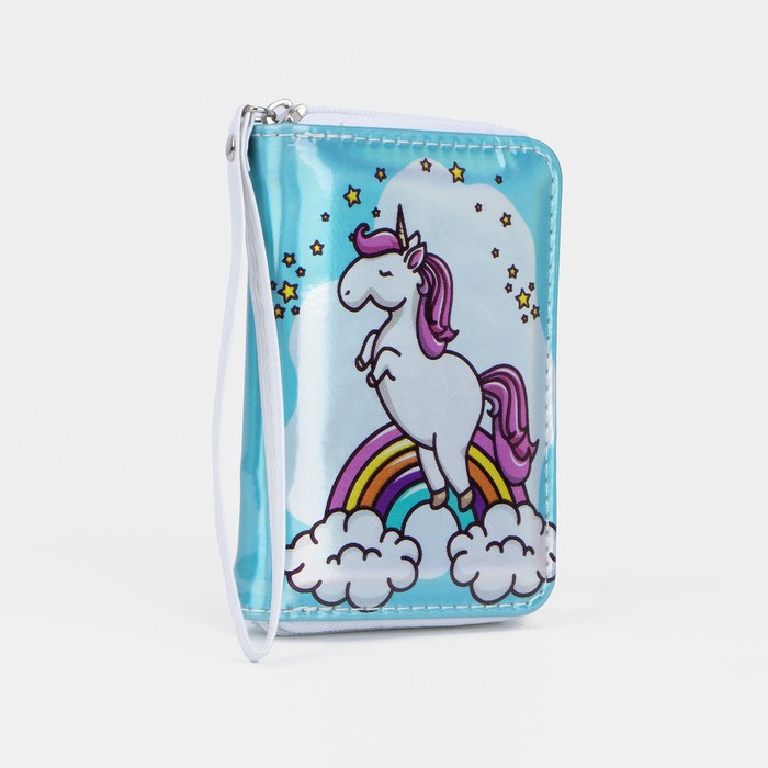 Кошелёк на молнии, цвет голубой
Кошелёк на молнии, цвет голубой