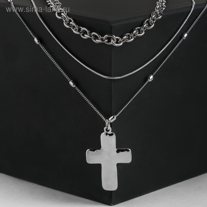 Кулон "Цепь" крест объёмный цвет серебро, 50см
Кулон "Цепь" крест объёмный цвет серебро, 50см