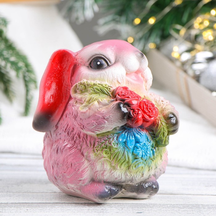 Копилка "Кролик с цветами" 14х12х15см
Копилка "Кролик с цветами" 14х12х15см