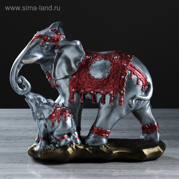 Статуэтка "Слон со слонёнком" серебристый цвет, 26 см
Статуэтка "Слон со слонёнком" серебристый цвет, 26 см