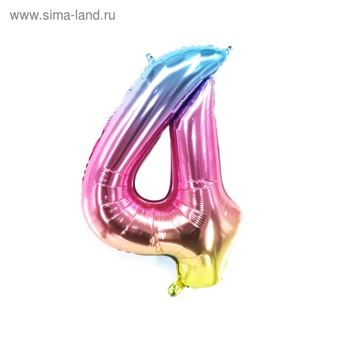Шар фольгированный 40" «Цифра 4»
Шар фольгированный 40" «Цифра 4»