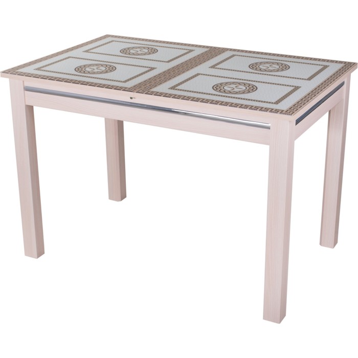 Стол раскладной Вальс, 1200(1570)х800х750, Дуб молочный/Греческий орнамент/стекло
Стол раскладной Вальс, 1200(1570)х800х750, Дуб молочный/Греческий орнамент/стекло