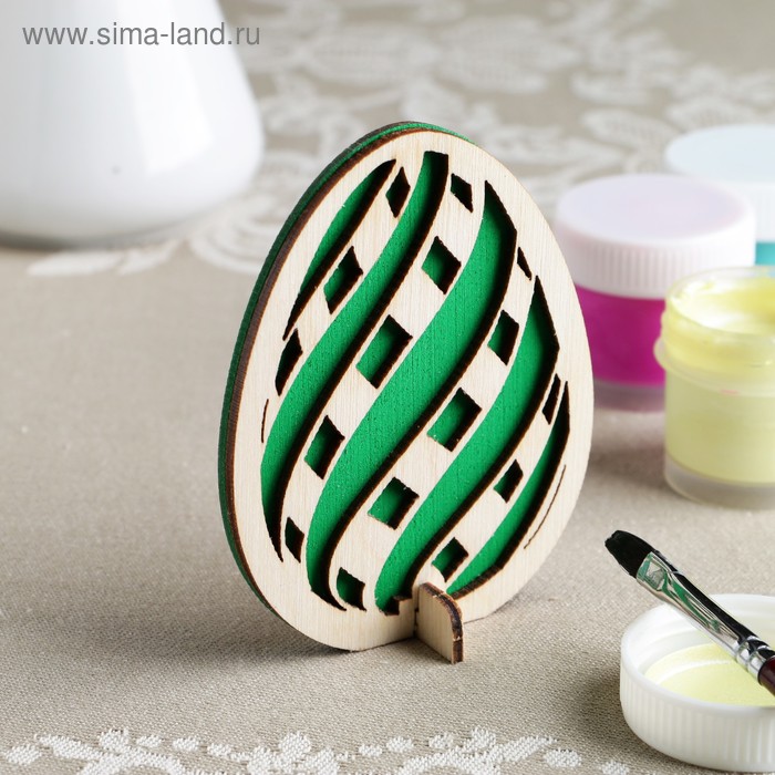 Заготовка для творчества "Яйцо. Волна" двойная, зеленая 9х7 см
Заготовка для творчества "Яйцо. Волна" двойная, зеленая 9х7 см