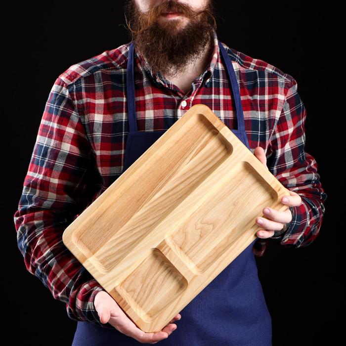 Доска-поднос для подачи суши, роллов, 30 х 25 см, массив дуба
Доска-поднос для подачи суши, роллов, 30 х 25 см, массив дуба