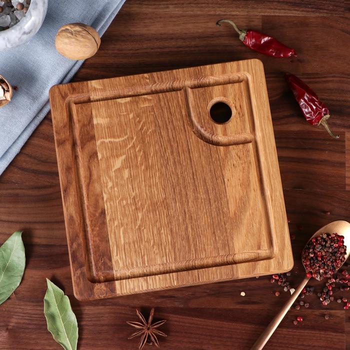 Доска для нарезки и подачи "Деревенская", 20 х 20 см, массив дуба
Доска для нарезки и подачи "Деревенская", 20 х 20 см, массив дуба