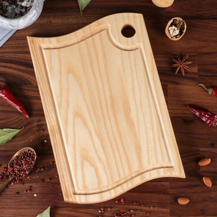Доска для нарезки и подачи "Волна", 30 х 20 см, массив ясеня
Доска для нарезки и подачи "Волна", 30 х 20 см, массив ясеня