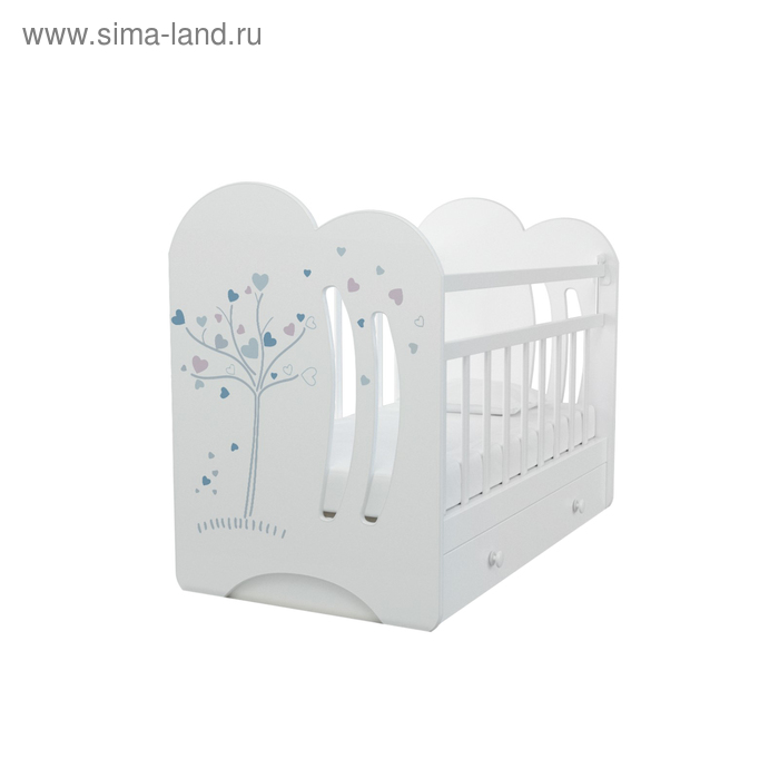 Кровать детская WIND TREE маятник с ящиком (белый) (1200х600)
Кровать детская WIND TREE маятник с ящиком (белый) (1200х600)