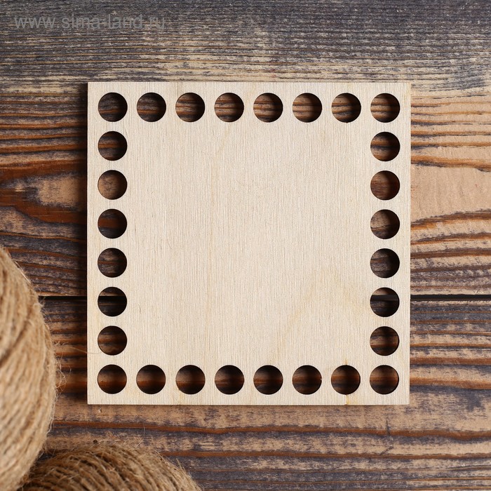 Заготовка для вязания "Квадрат", донышко фанера 3 мм, 10×10 см, d=9мм
Заготовка для вязания "Квадрат", донышко фанера 3 мм, 10×10 см, d=9мм