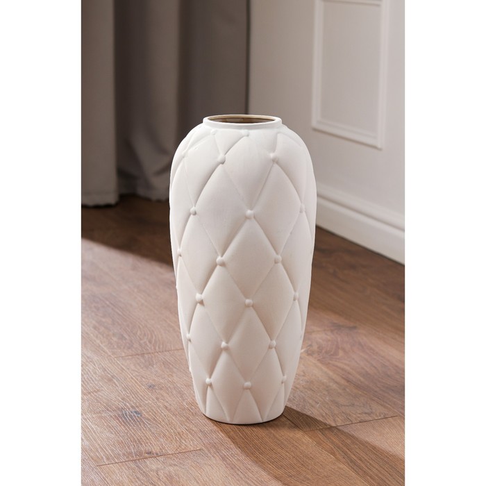 Ваза керамическая "Сигара", напольная, матовая, белая, 47 см
Ваза керамическая "Сигара", напольная, матовая, белая, 47 см