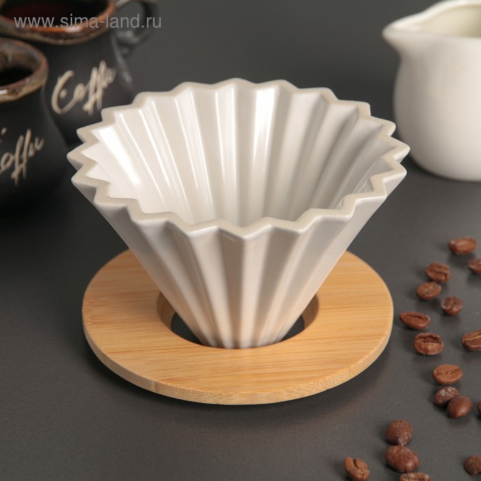 Воронка -дриппер V60 для заваривания кофе «Пуровер», керамика 12×8 см
Воронка -дриппер V60 для заваривания кофе «Пуровер», керамика 12×8 см