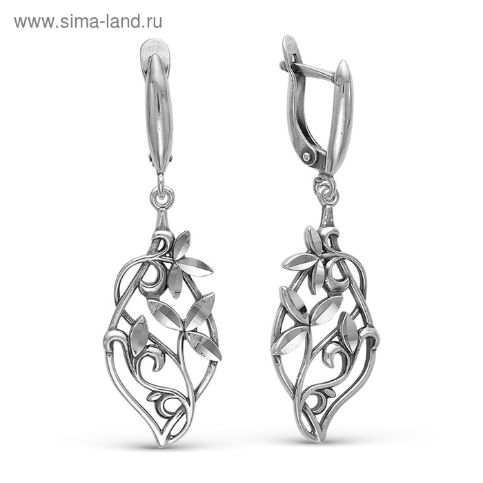 Серьги "Цветочный орнамент", посеребрение с оксидированием
Серьги "Цветочный орнамент", посеребрение с оксидированием