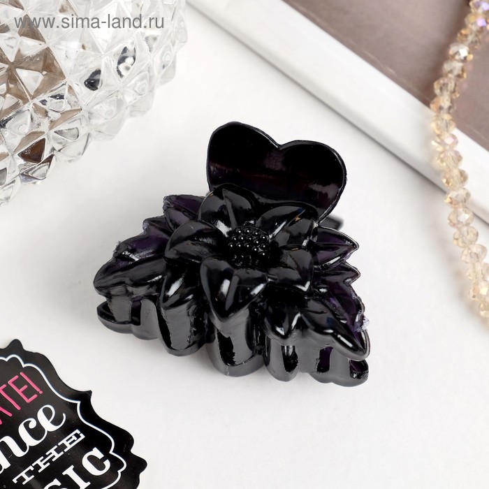 Краб для волос "Глянец" пышный цветок, 4,5 см, чёрный
Краб для волос "Глянец" пышный цветок, 4,5 см, чёрный