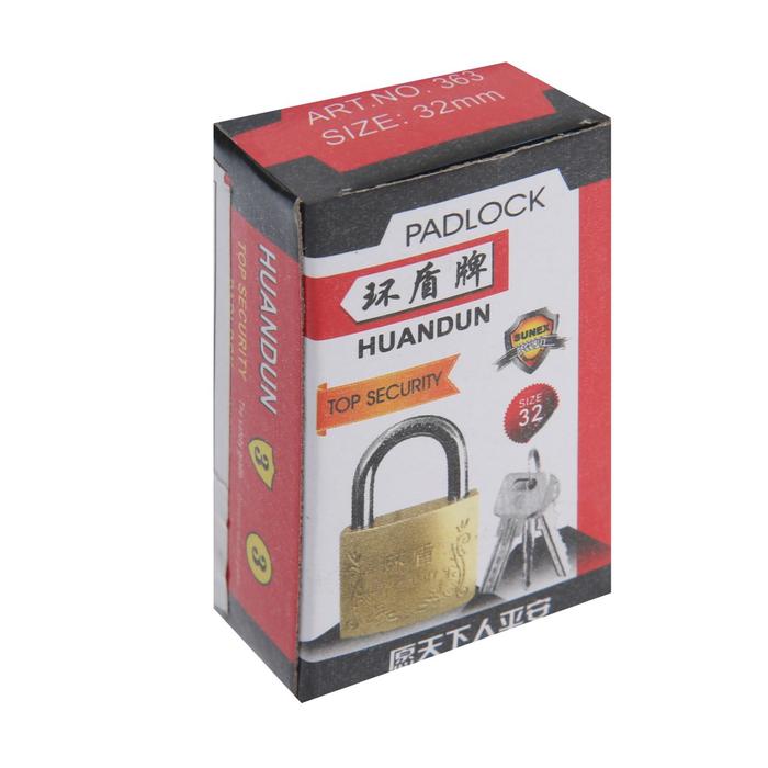 фото Замок навесной, 32х69 мм, микс тундра