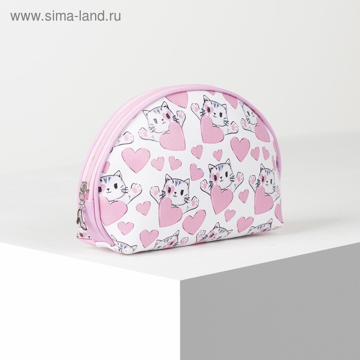 фото Косметичка простая, отдел на молнии, цвет белый