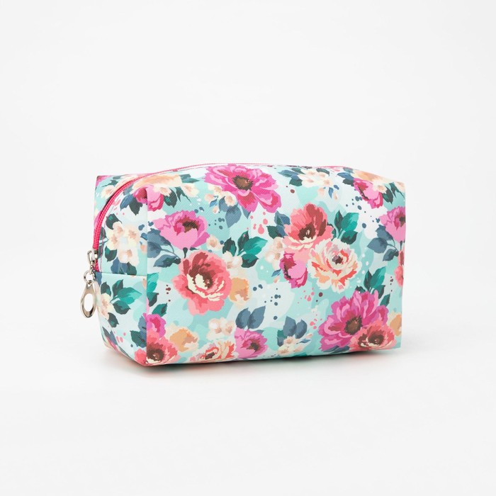 фото Косметичка дорожная, отдел на молнии, цвет голубой