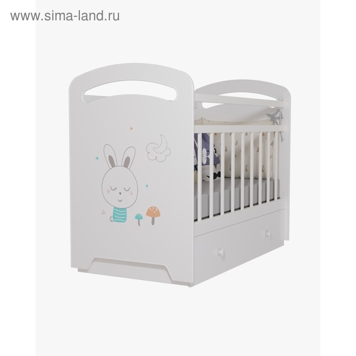 Кровать детская Lucy маятник с ящиком (белый) (1200х600)
Кровать детская Lucy маятник с ящиком (белый) (1200х600)