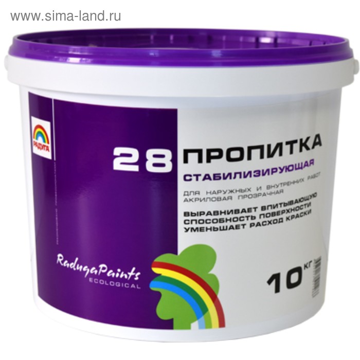 Пропитка РАДУГА 28 Пропитка стабилизирующая 10 кг
Пропитка РАДУГА 28 Пропитка стабилизирующая 10 кг