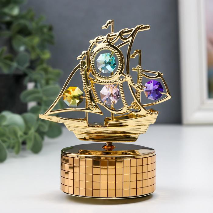 УЦЕНКА Музыкальный сувенир с кристаллами "Пиратский корабль" золото 12,2х9,3 см
УЦЕНКА Музыкальный сувенир с кристаллами "Пиратский корабль" золото 12,2х9,3 см