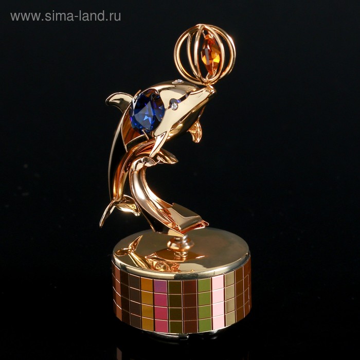 УЦЕНКА Музыкальный сувенир с кристаллами "Дельфин с мячом" 10,7х6,1 см 
УЦЕНКА Музыкальный сувенир с кристаллами "Дельфин с мячом" 10,7х6,1 см