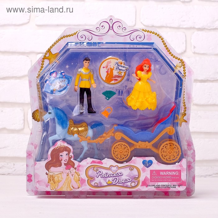 Карета для кукол «Сказка» с фигурками и аксессуарами, МИКС 
Карета для кукол «Сказка» с фигурками и аксессуарами, МИКС