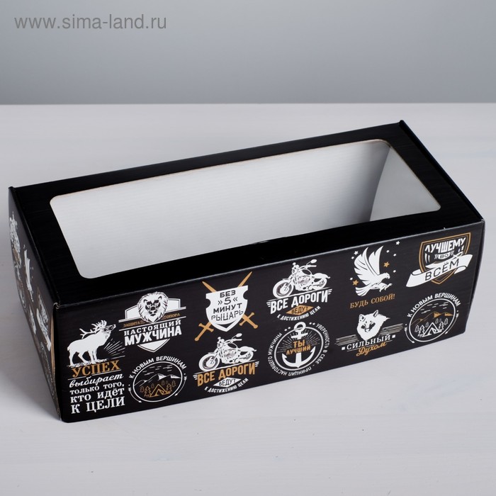 Коробка складная с PVC-окном «Мужская», 16 × 35 × 12 см
Коробка складная с PVC-окном «Мужская», 16 × 35 × 12 см