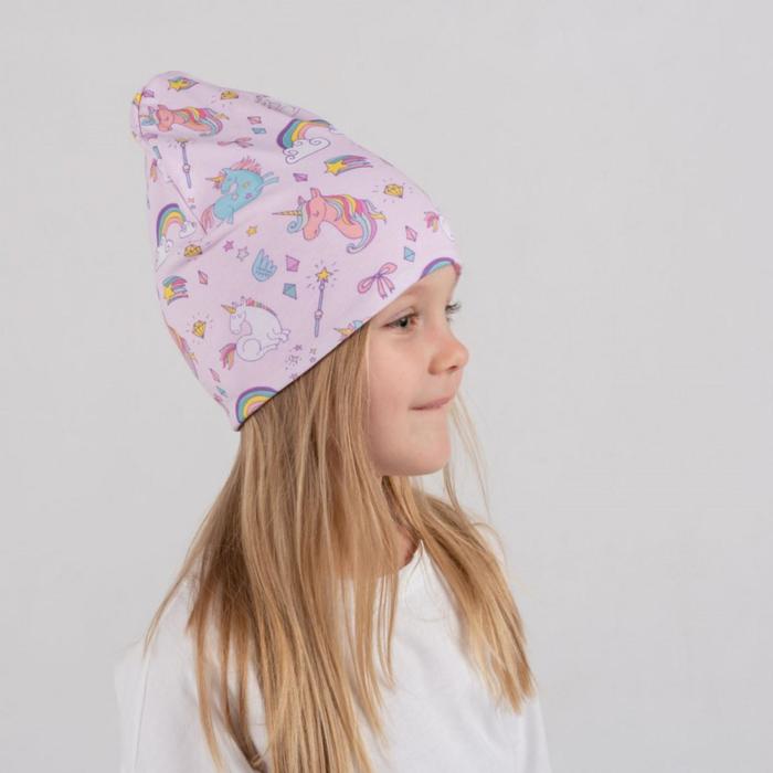 Шапочка для девочки, цвет розовый/единороги, размер 46-50
Шапочка для девочки, цвет розовый/единороги, размер 46-50
